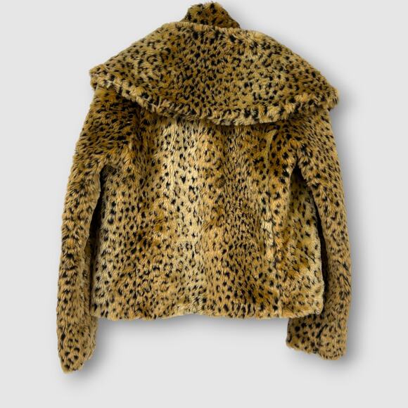 Y2k Fever Leopard Print Faux Fur Coat Women’s Size Small - Picture 2 of 6